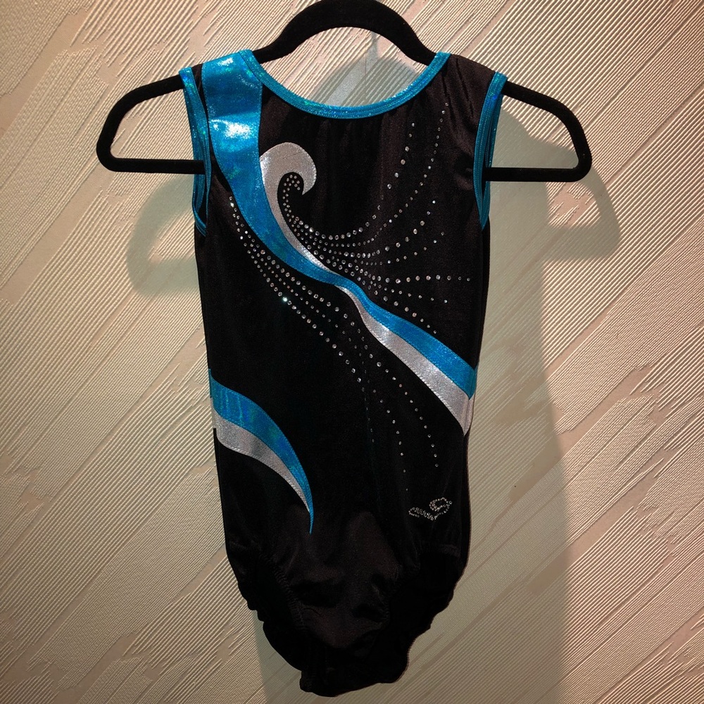 Black and blue leotard from Dreamlight by GK Elite